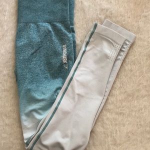 Gymshark Ombré Seamless Leggings Deep Teal iceBlue